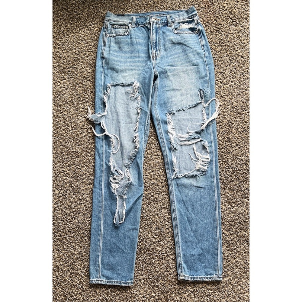 Distressed Mom Jeans 4 Long